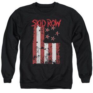Skid Row Flagged Crewneck Sweatshirt Rock Music Band Graphic Retro Concert 05